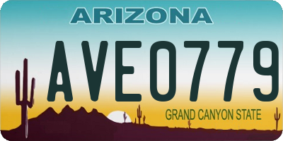 AZ license plate AVE0779
