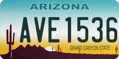 AZ license plate AVE1536