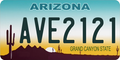 AZ license plate AVE2121