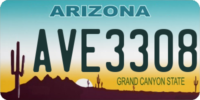 AZ license plate AVE3308