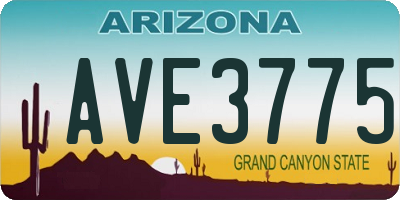 AZ license plate AVE3775