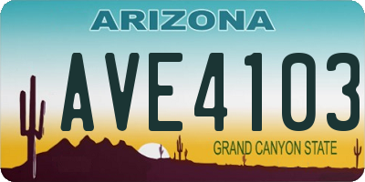 AZ license plate AVE4103