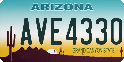 AZ license plate AVE4330