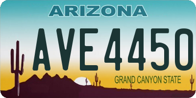 AZ license plate AVE4450