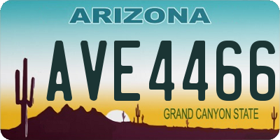AZ license plate AVE4466