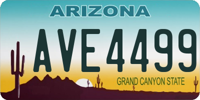 AZ license plate AVE4499
