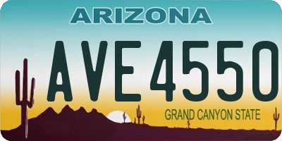 AZ license plate AVE4550
