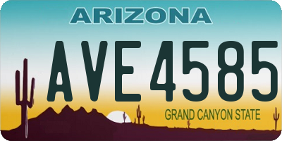 AZ license plate AVE4585