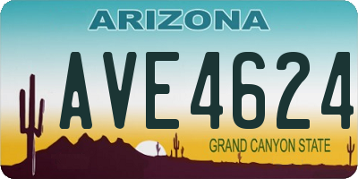AZ license plate AVE4624