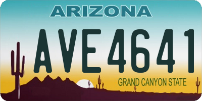 AZ license plate AVE4641