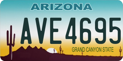 AZ license plate AVE4695