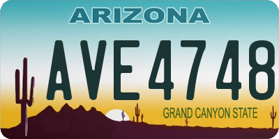 AZ license plate AVE4748