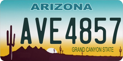 AZ license plate AVE4857