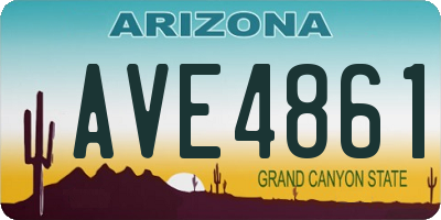 AZ license plate AVE4861