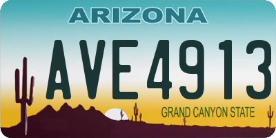 AZ license plate AVE4913