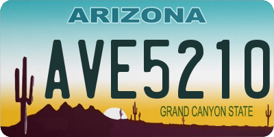 AZ license plate AVE5210