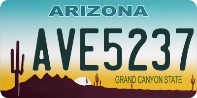 AZ license plate AVE5237