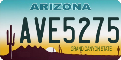 AZ license plate AVE5275