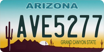 AZ license plate AVE5277