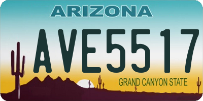 AZ license plate AVE5517