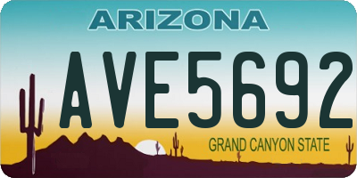 AZ license plate AVE5692