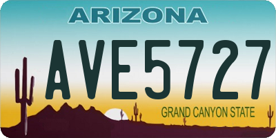 AZ license plate AVE5727