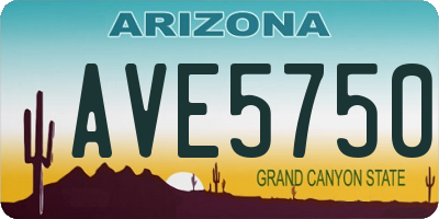 AZ license plate AVE5750