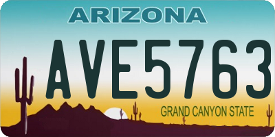 AZ license plate AVE5763