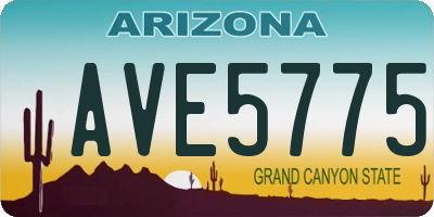 AZ license plate AVE5775