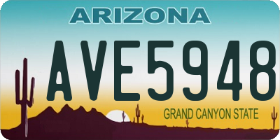 AZ license plate AVE5948