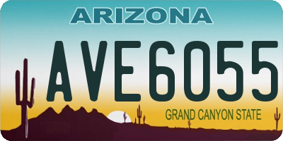 AZ license plate AVE6055