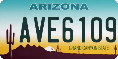 AZ license plate AVE6109