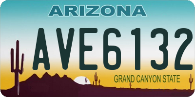 AZ license plate AVE6132