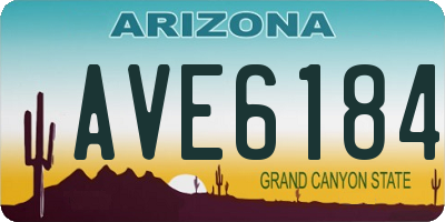 AZ license plate AVE6184