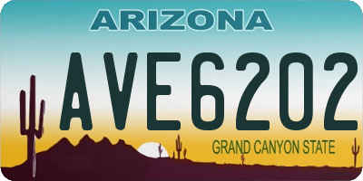 AZ license plate AVE6202