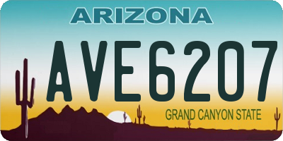 AZ license plate AVE6207
