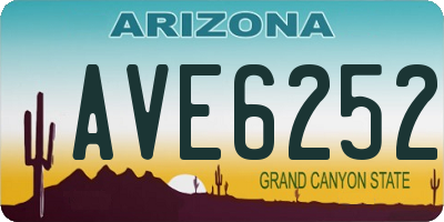 AZ license plate AVE6252