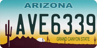 AZ license plate AVE6339