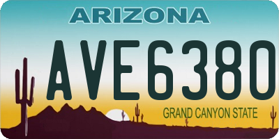 AZ license plate AVE6380
