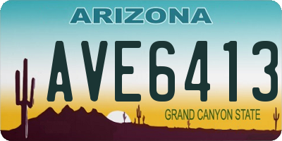 AZ license plate AVE6413