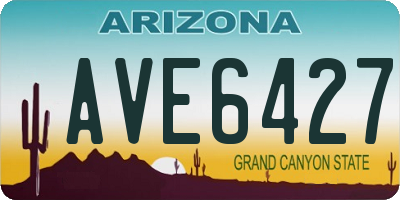AZ license plate AVE6427