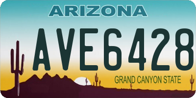 AZ license plate AVE6428