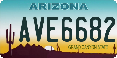 AZ license plate AVE6682
