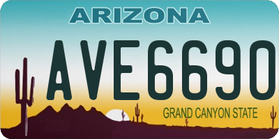AZ license plate AVE6690
