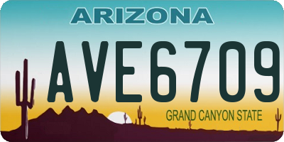 AZ license plate AVE6709