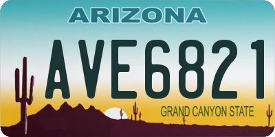 AZ license plate AVE6821
