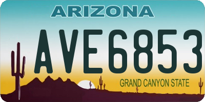 AZ license plate AVE6853