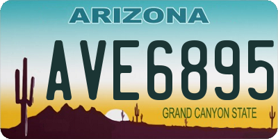 AZ license plate AVE6895