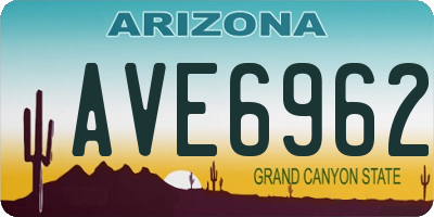 AZ license plate AVE6962