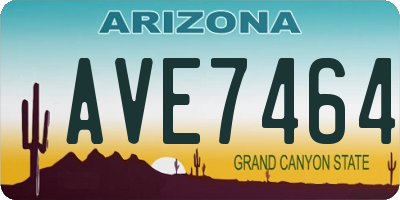 AZ license plate AVE7464